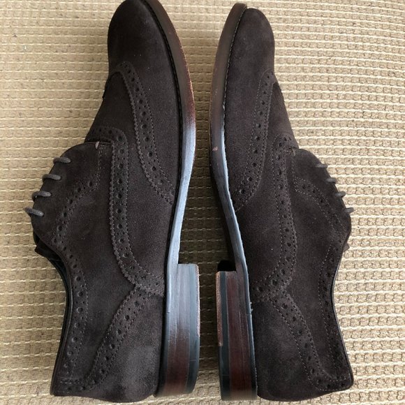 John Varvatos Luxe Men\'s Brown Suede Oxfords Lot main image 6